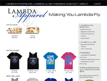 Tablet Screenshot of lambdaapparel.com